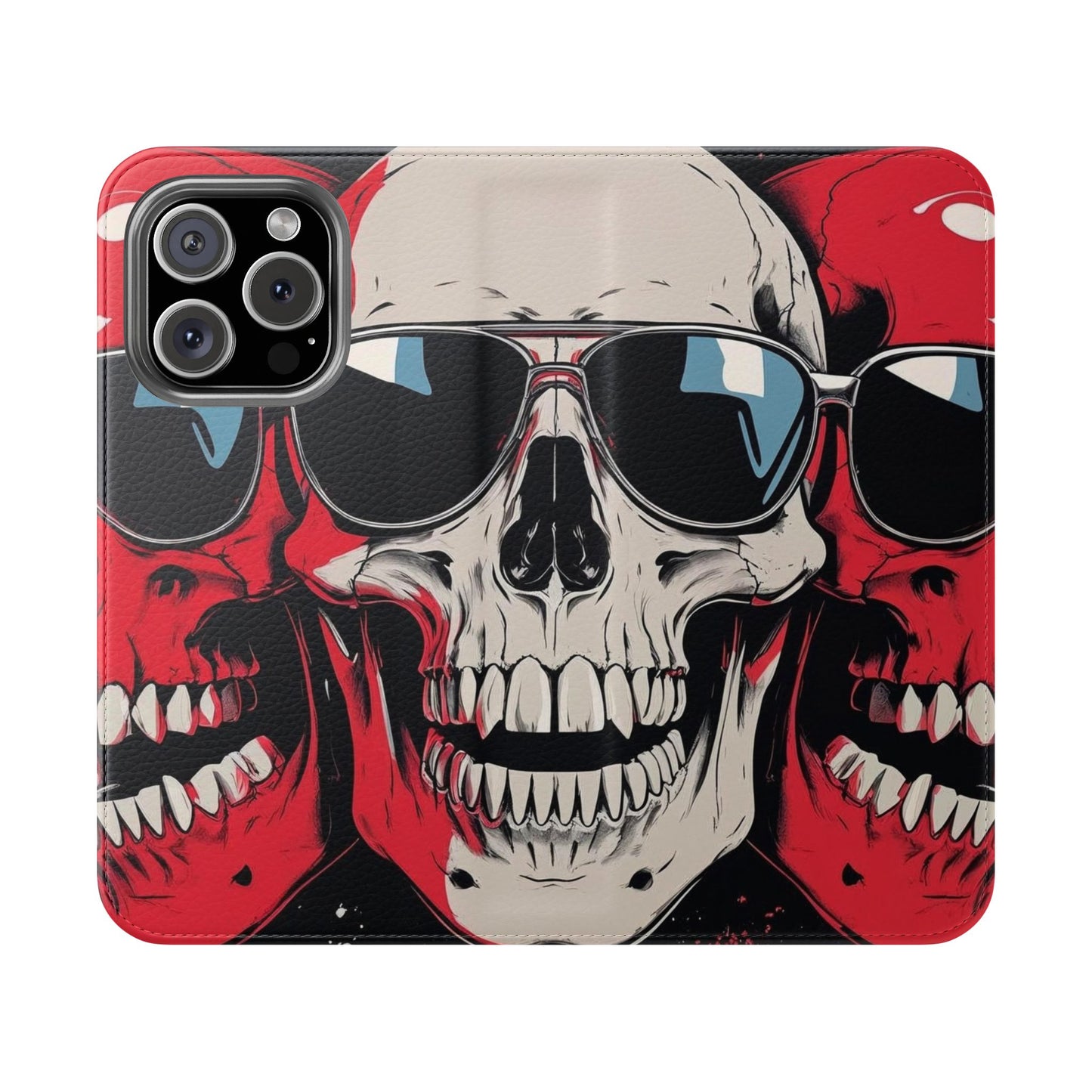 We Three Skulls Flip Case