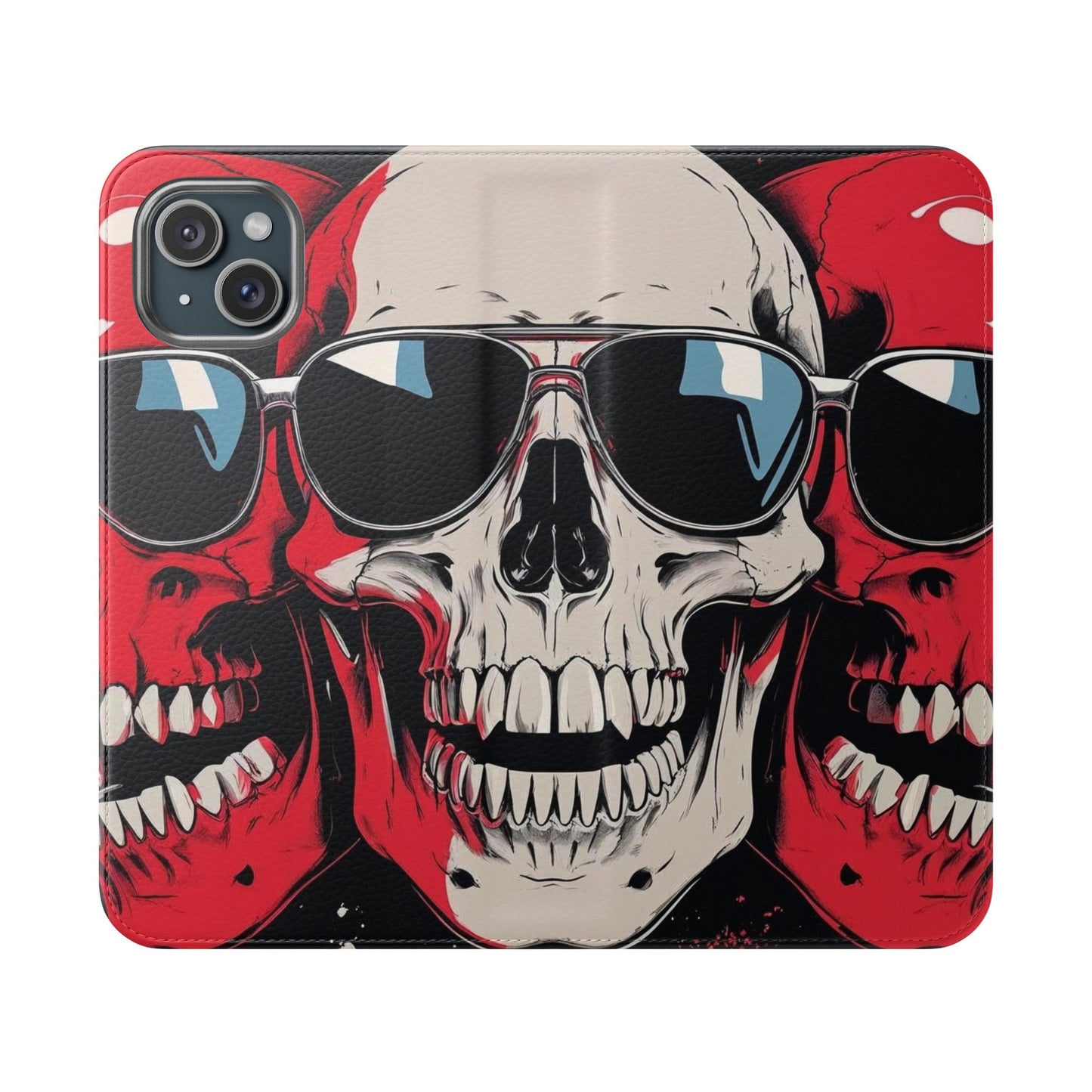 We Three Skulls Flip Case