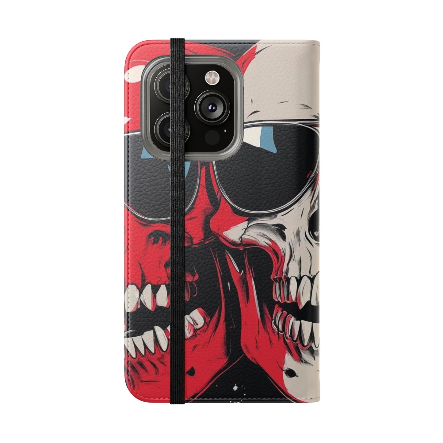 We Three Skulls Flip Case
