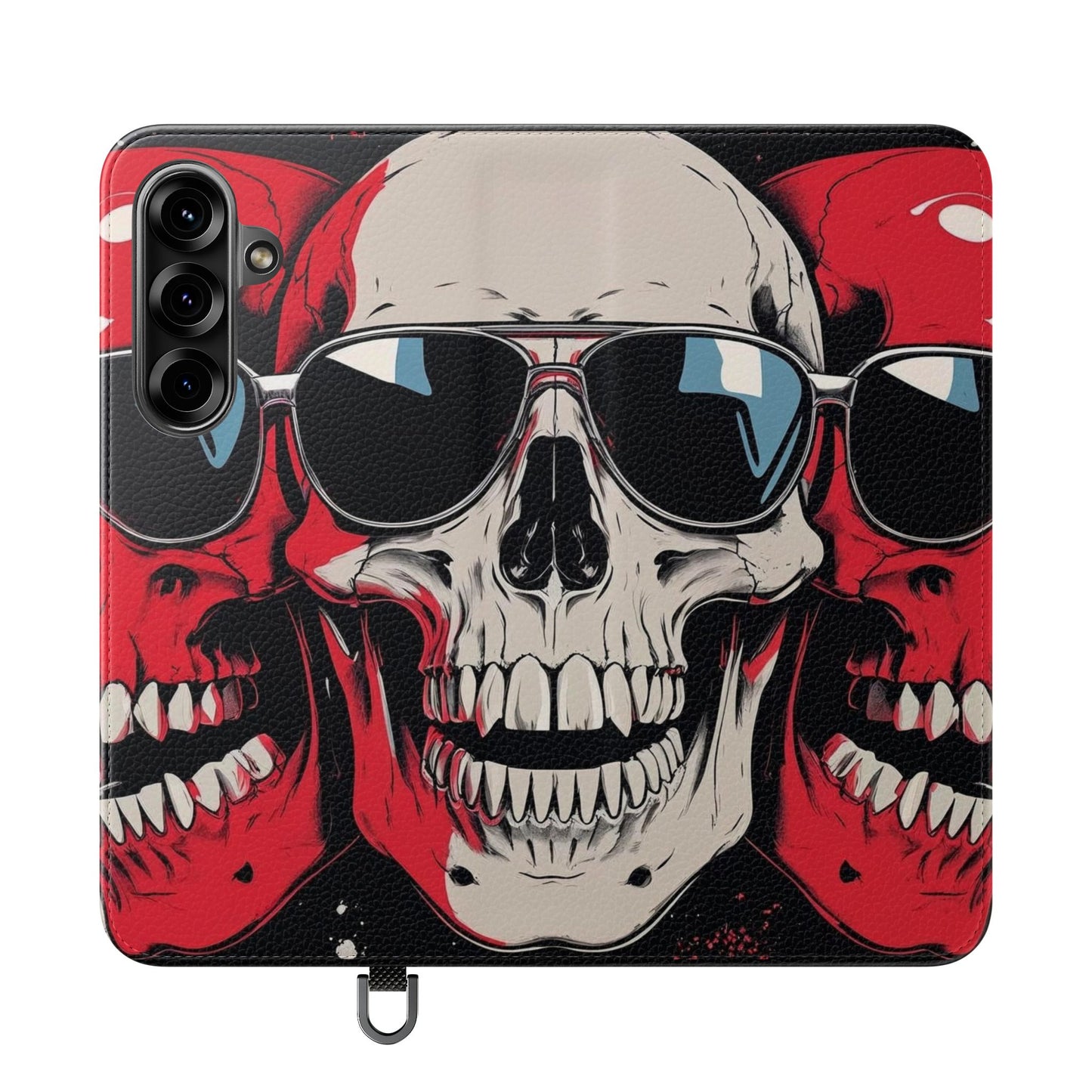 We Three Skulls Flip Case