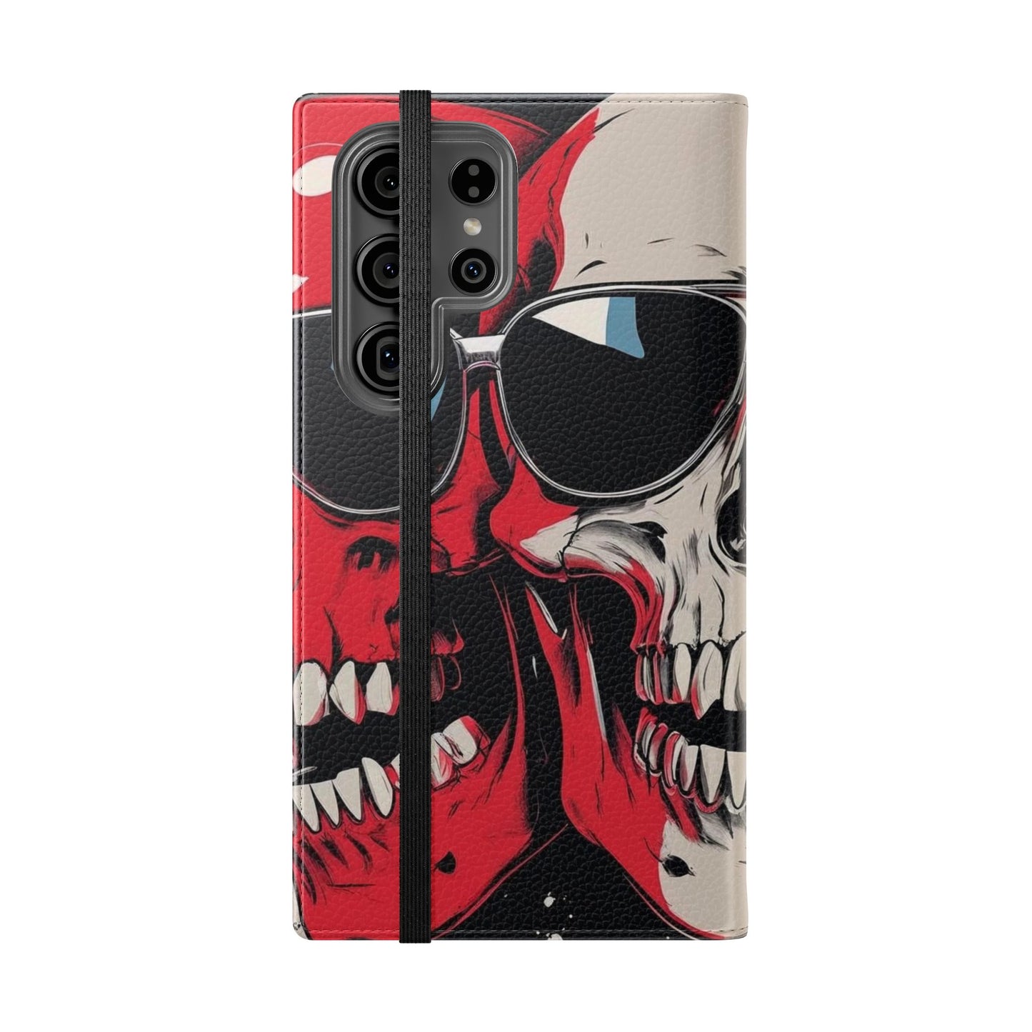 We Three Skulls Flip Case