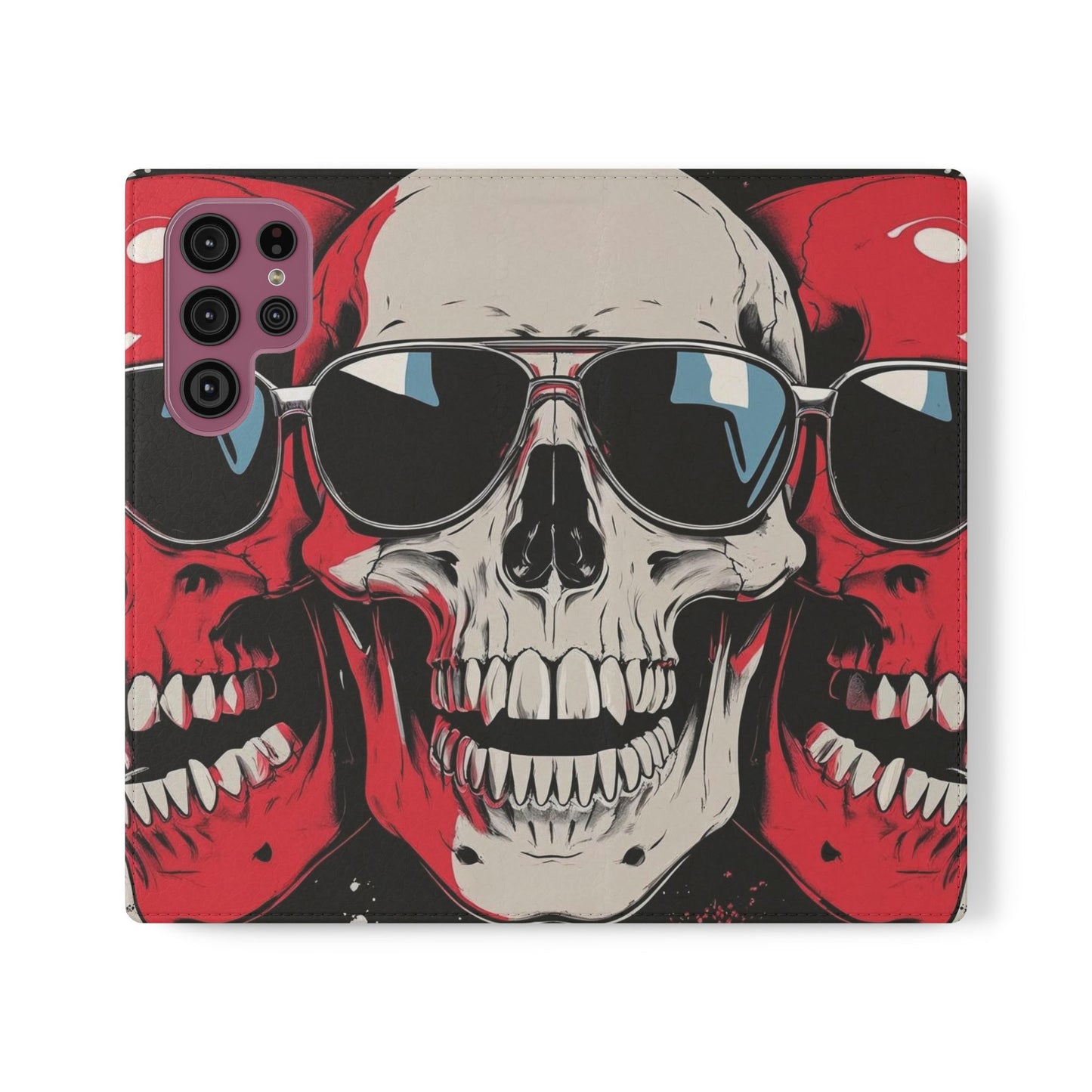 We Three Skulls Flip Case