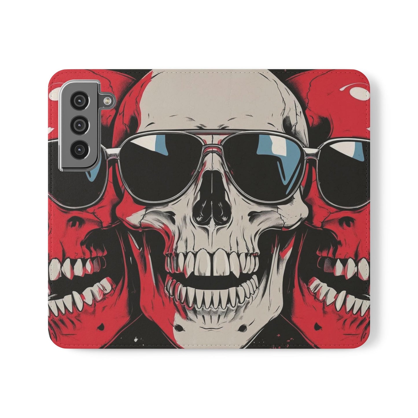 We Three Skulls Flip Case