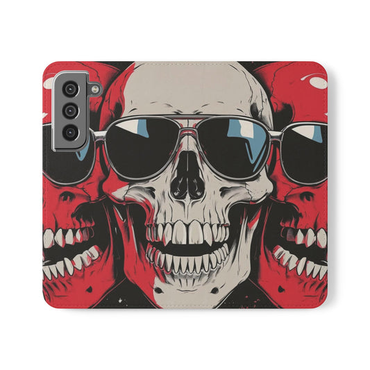 We Three Skulls Flip Case