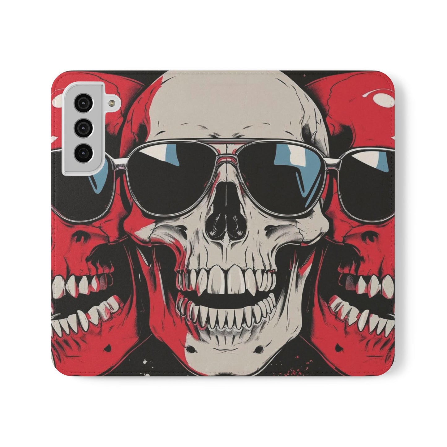 We Three Skulls Flip Case