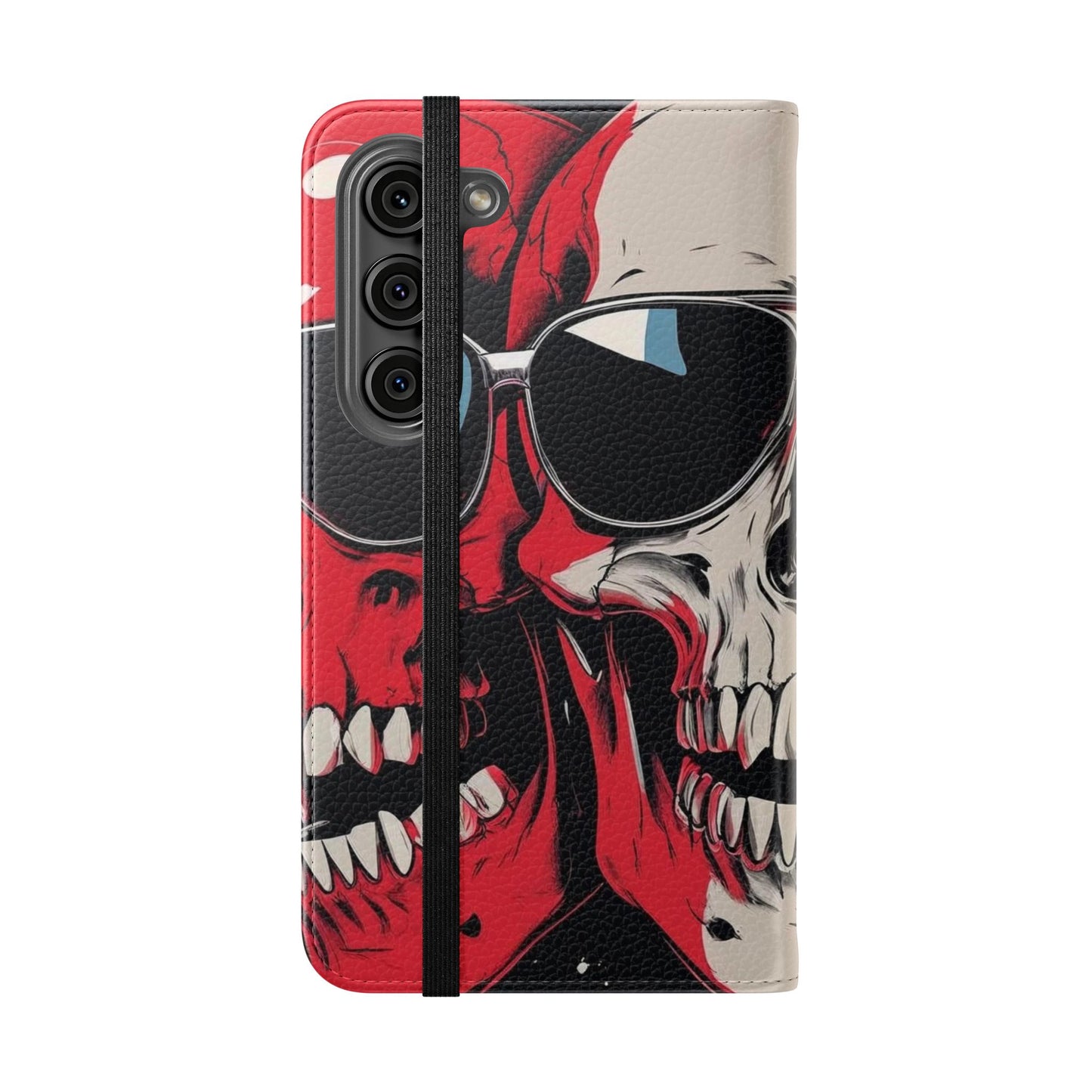 We Three Skulls Flip Case