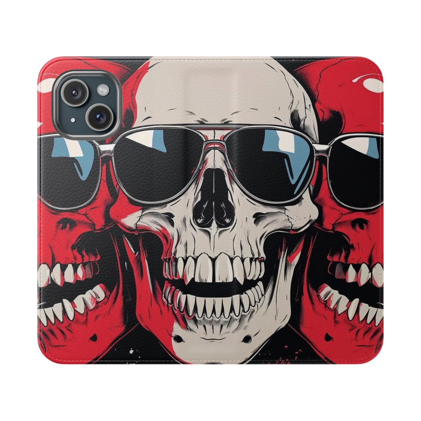 We Three Skulls Flip Case