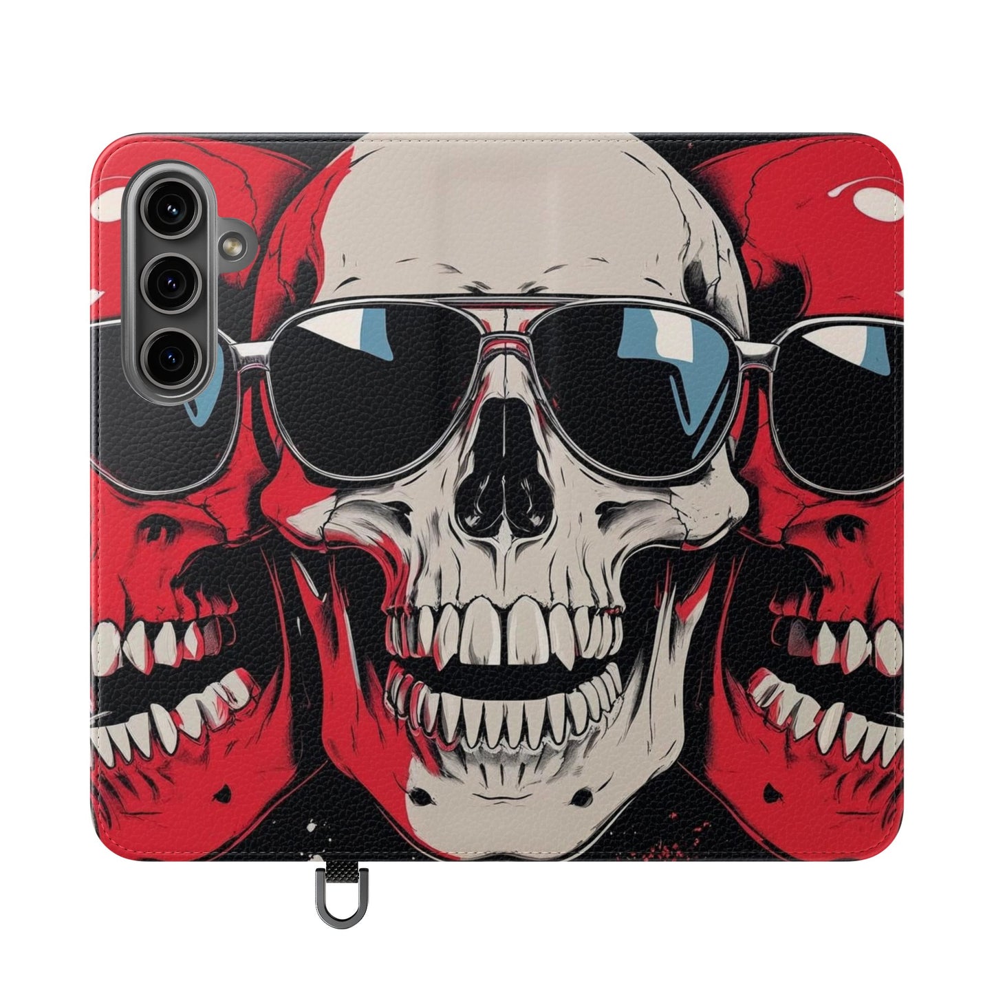 We Three Skulls Flip Case