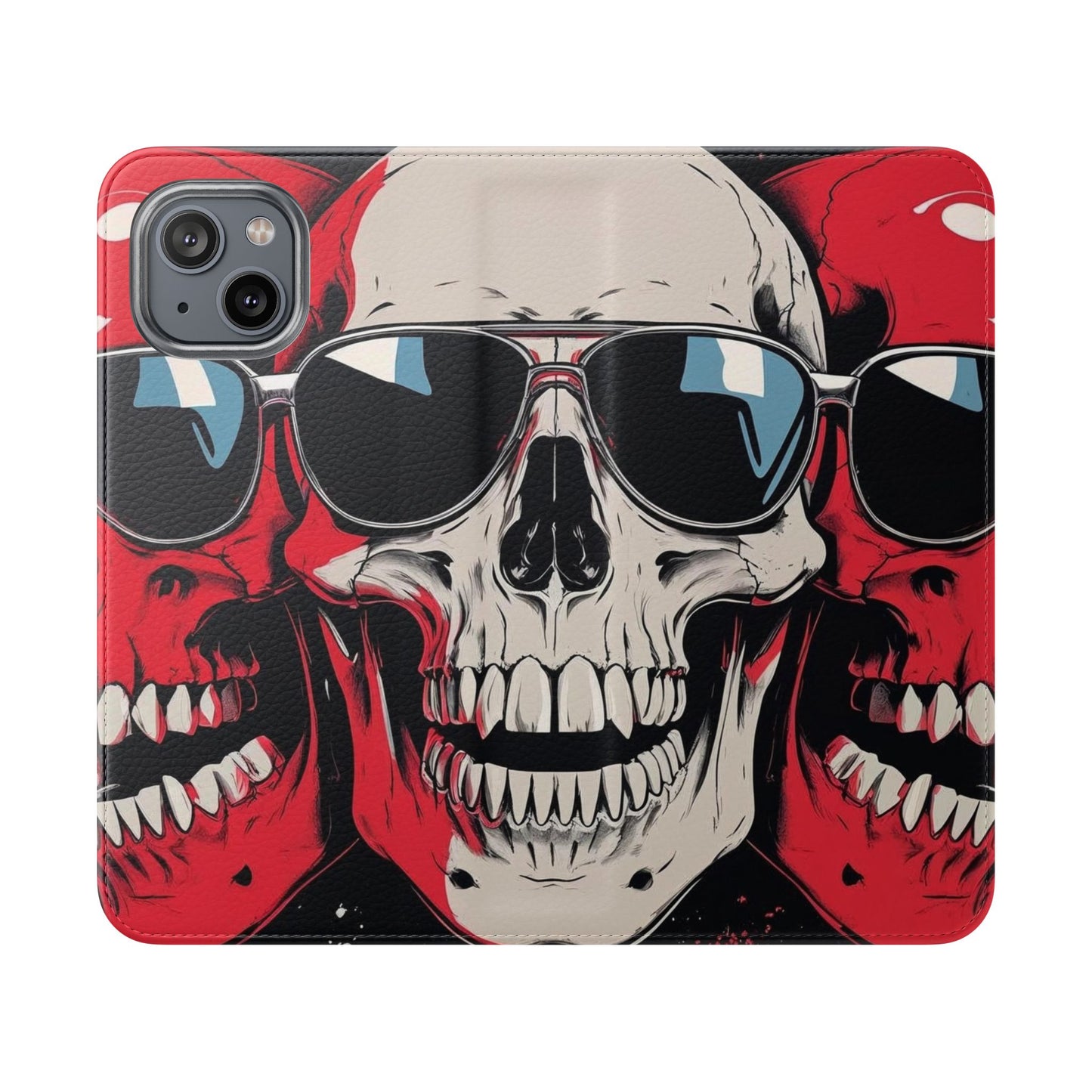 We Three Skulls Flip Case