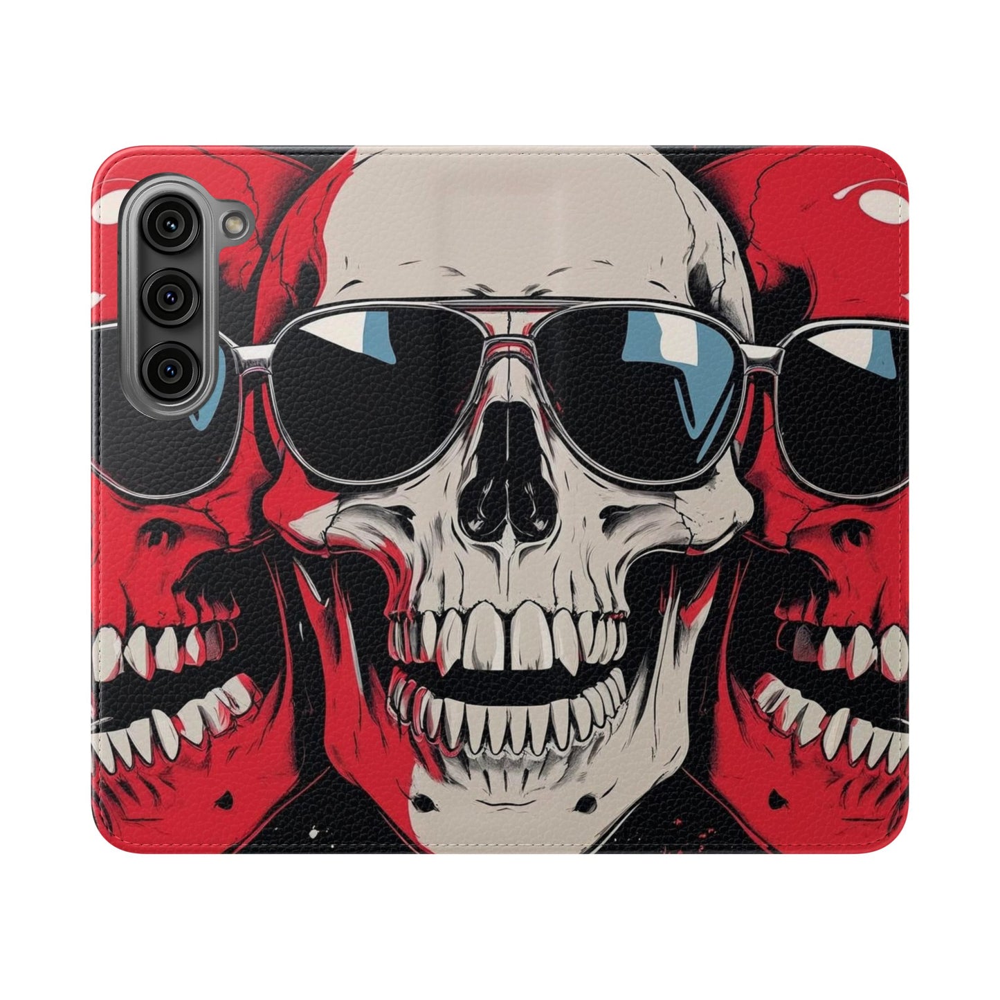 We Three Skulls Flip Case