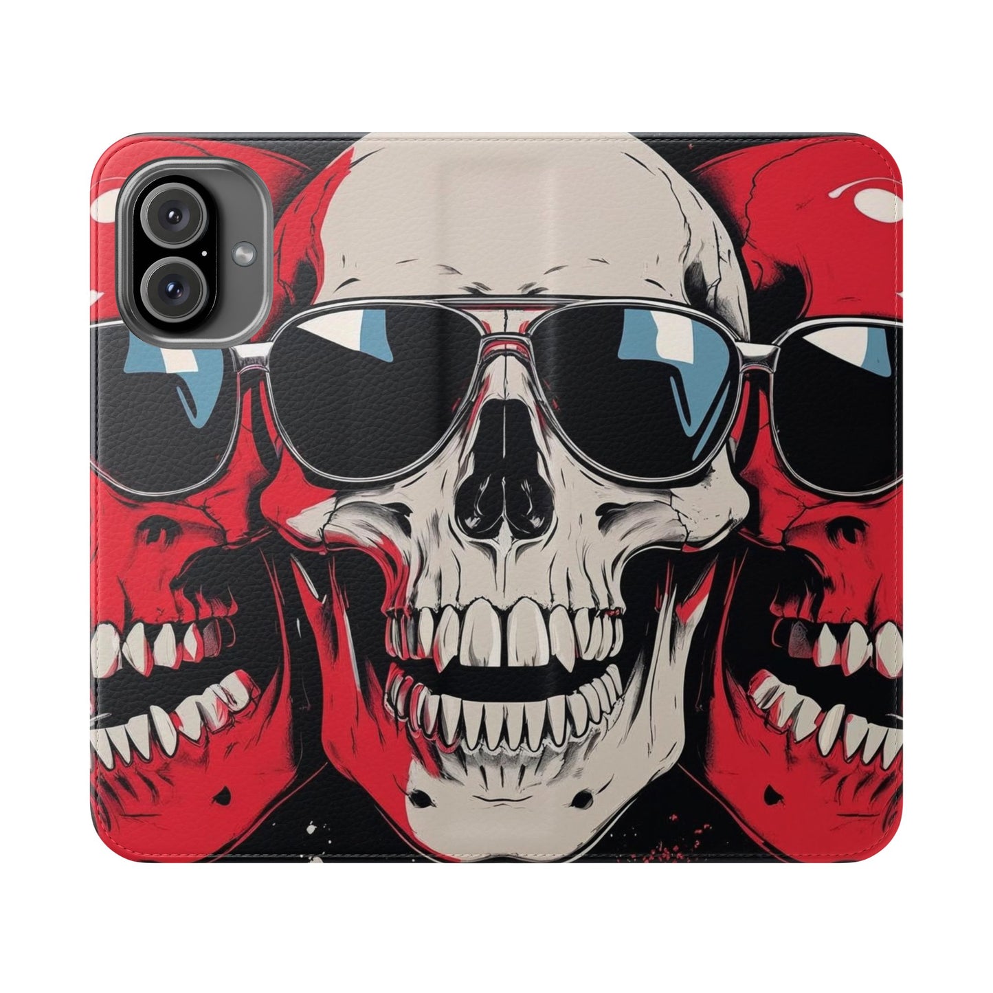 We Three Skulls Flip Case