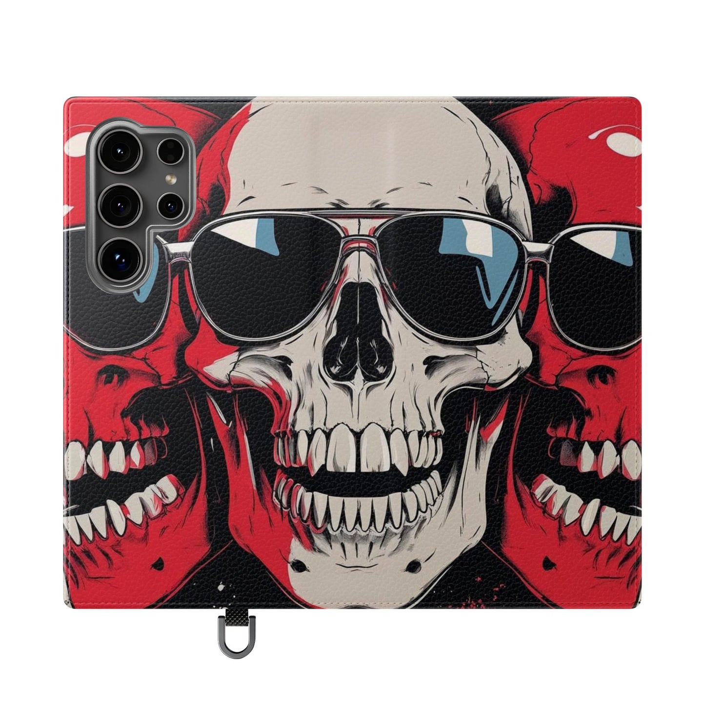 We Three Skulls Flip Case