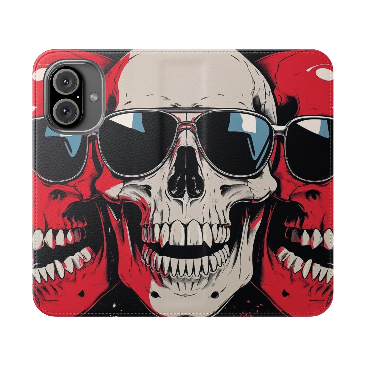 We Three Skulls Flip Case