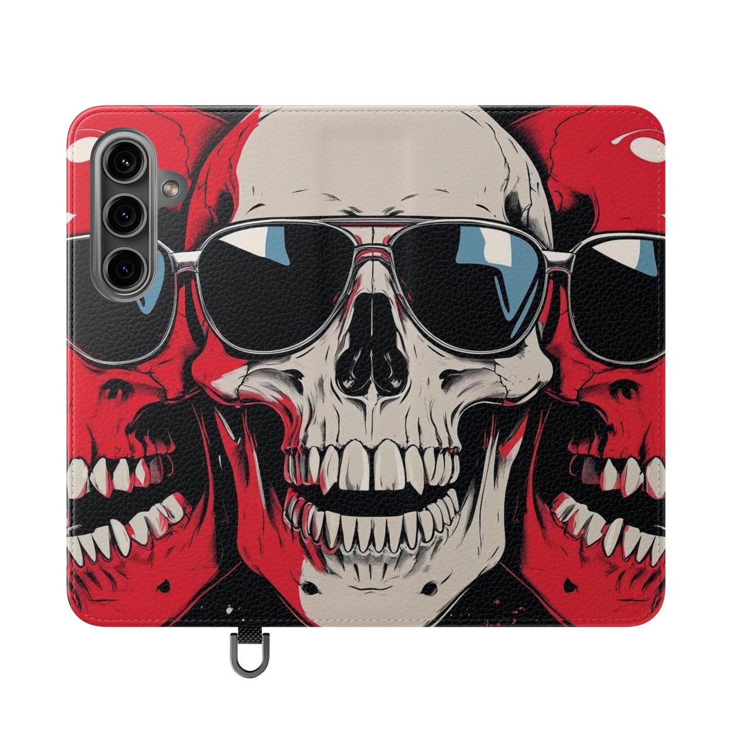 We Three Skulls Flip Case