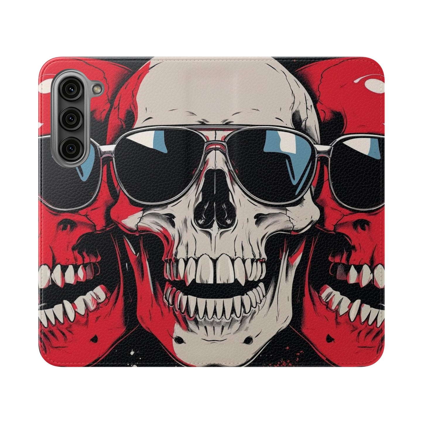We Three Skulls Flip Case