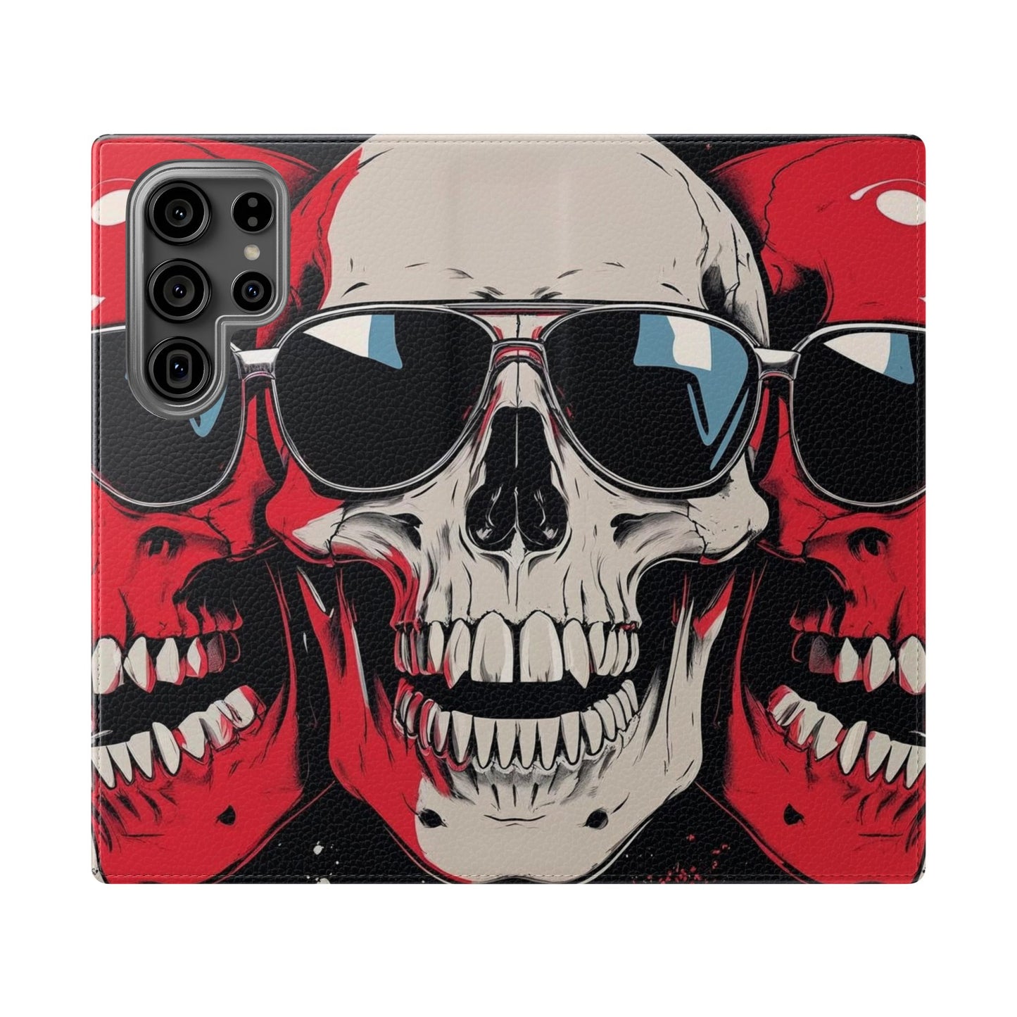 We Three Skulls Flip Case