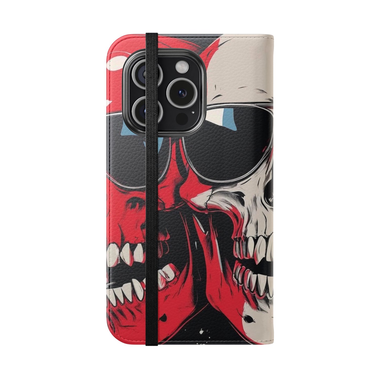 We Three Skulls Flip Case